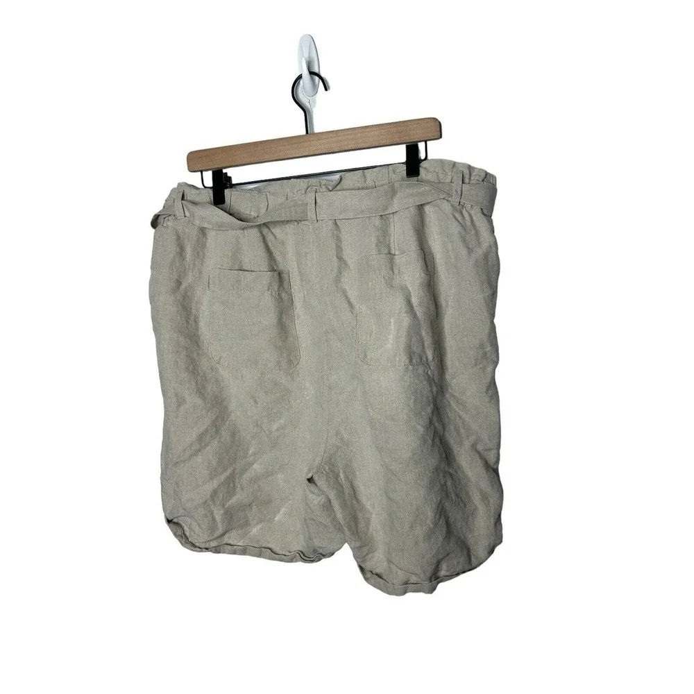 J Jill Linen Shorts Womens Size XL‎ Petite Stretch beige